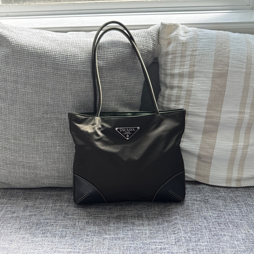 Small Prada Elegant Brown Tote Bag